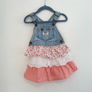 Oshkosh 3 tiered jumper dress 18 months